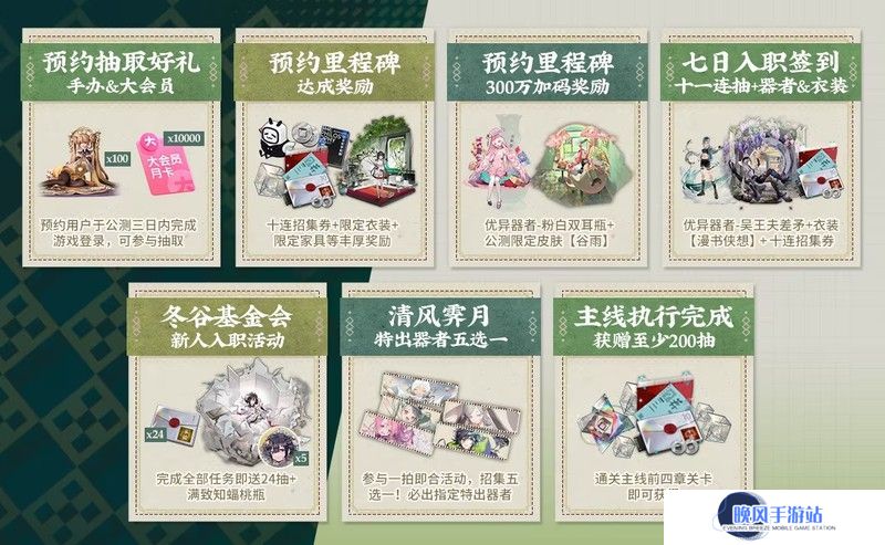 《物华弥新》公测福利一图流