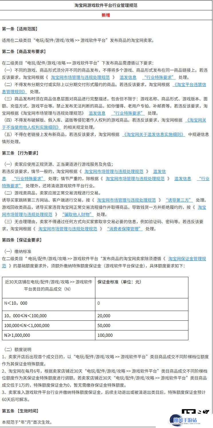 淘宝重拳整治游戏类目：禁止发布破解版、假入库、盗版等侵权商品